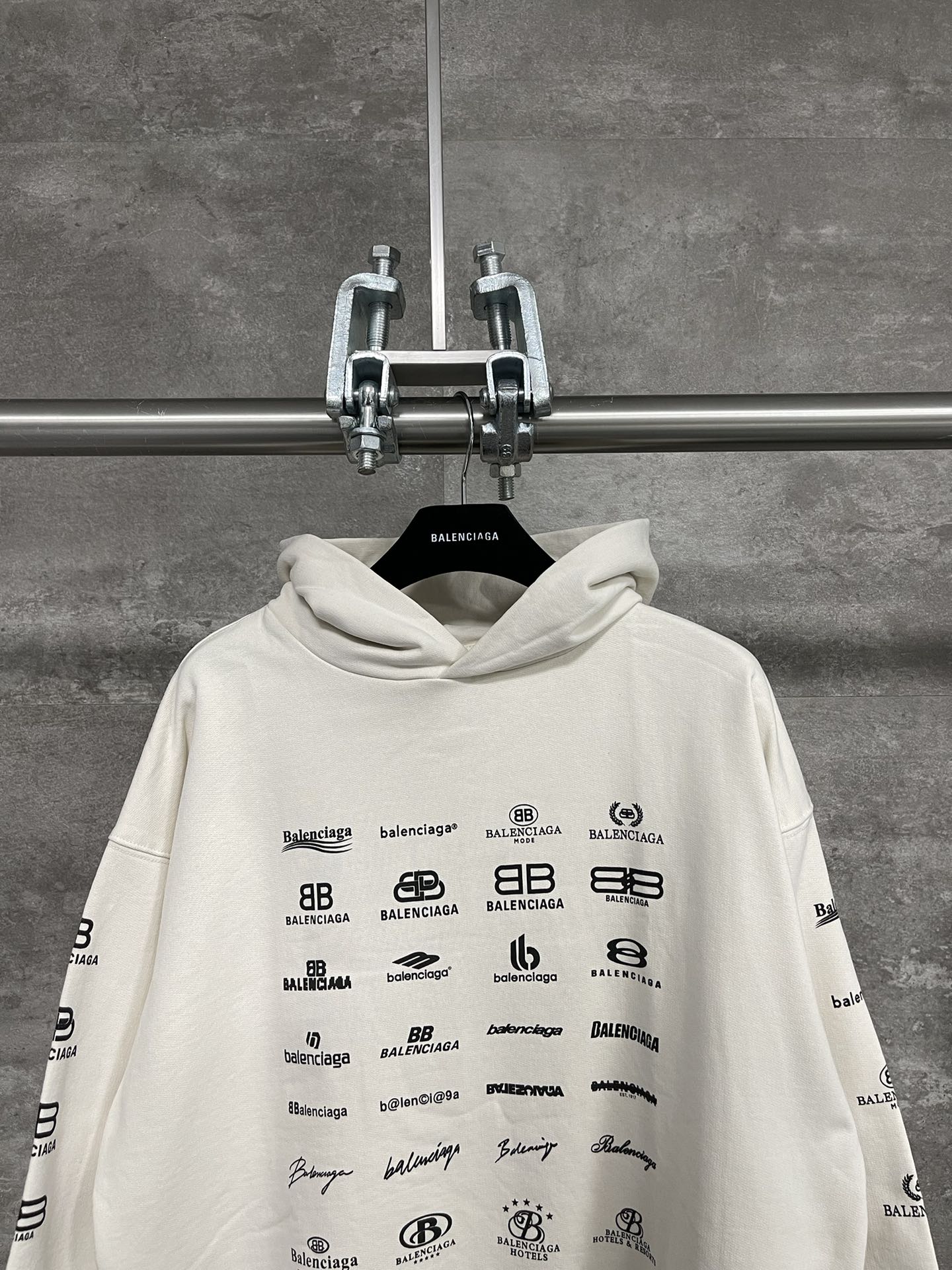 Balenciaga Archives Logos Hoodie
