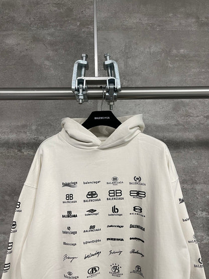 Balenciaga Archives Logos Hoodie