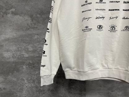 Balenciaga Archives Logos Hoodie