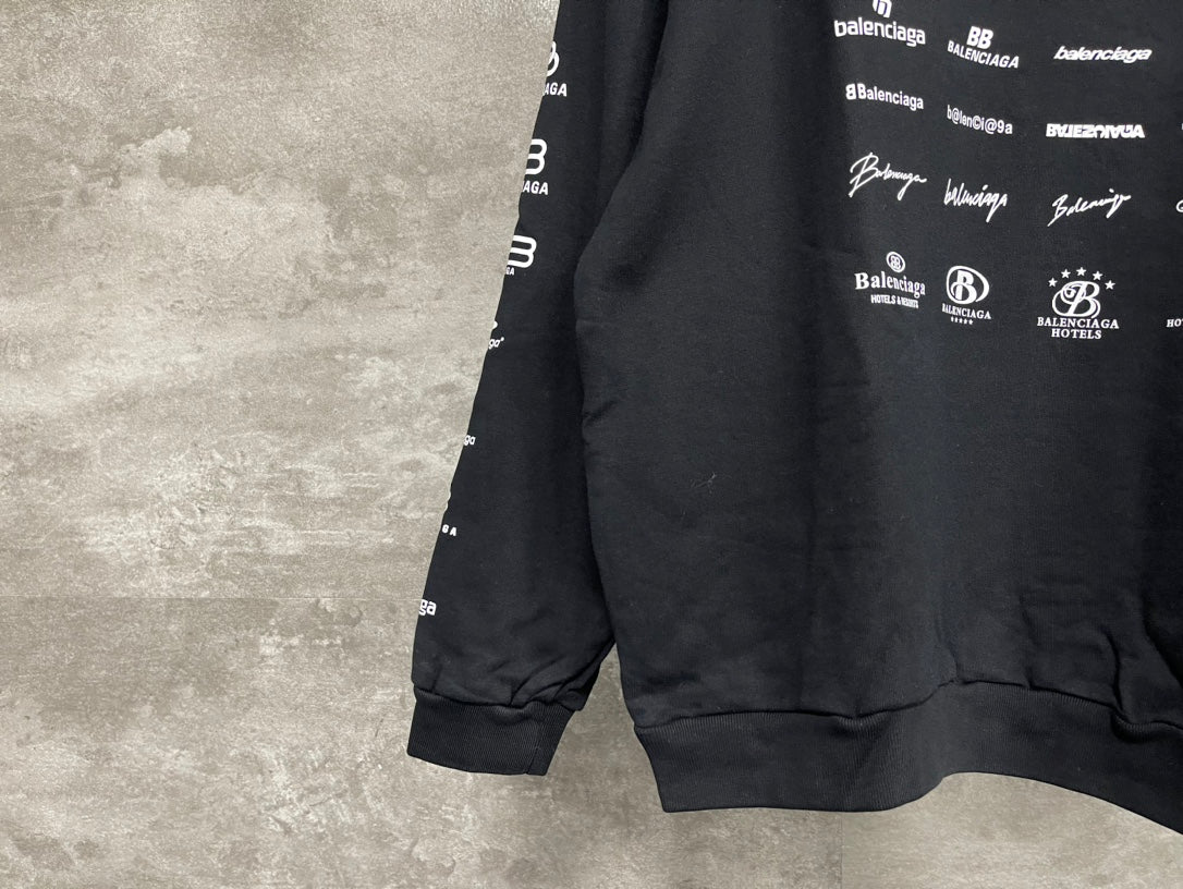 Balenciaga Archives Logos Hoodie