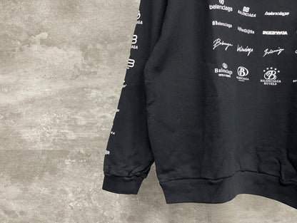Balenciaga Archives Logos Hoodie
