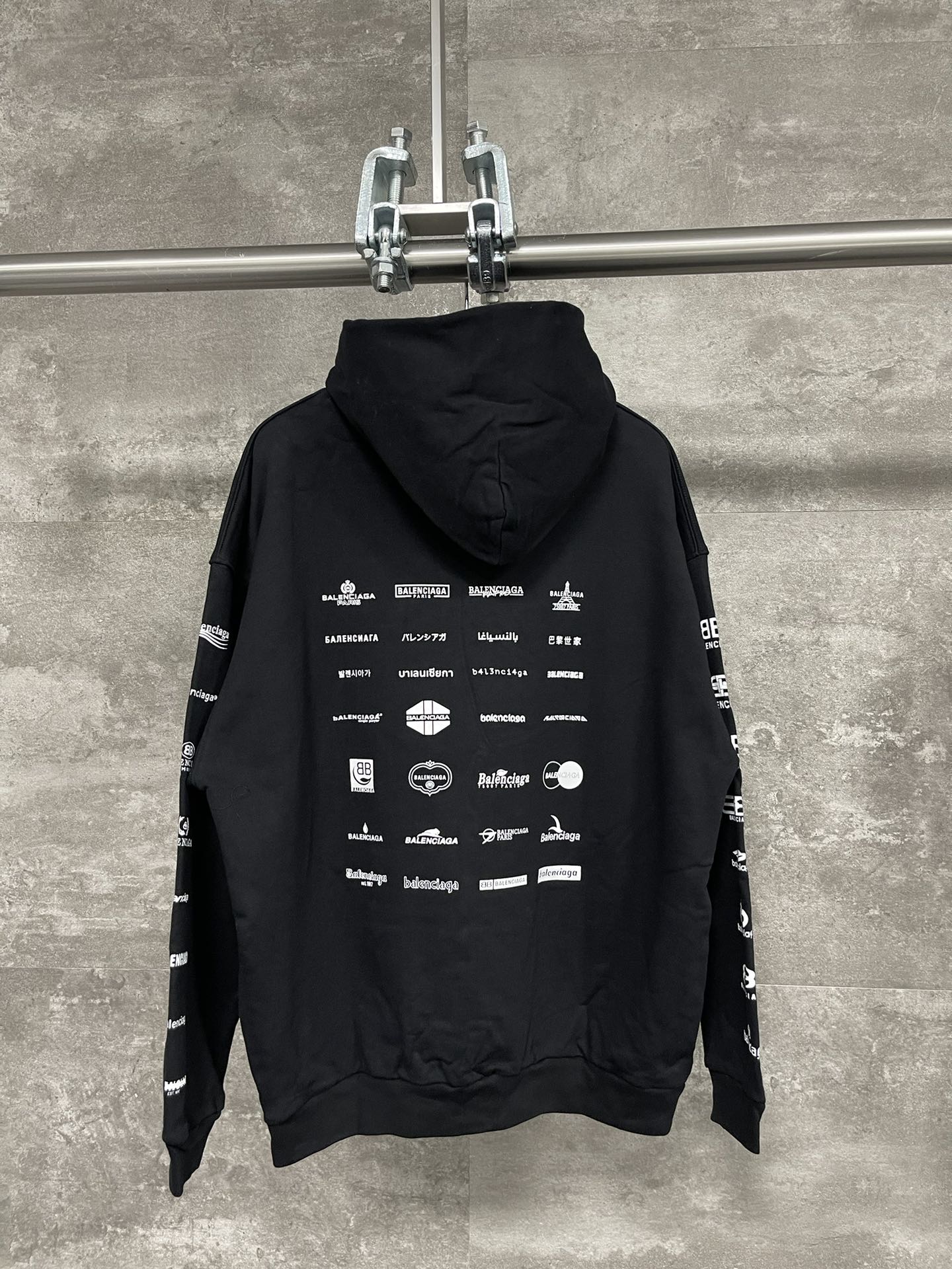Balenciaga Archives Logos Hoodie