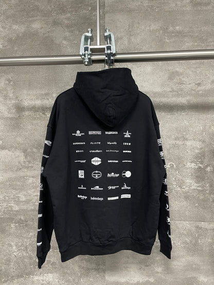 Balenciaga Archives Logos Hoodie