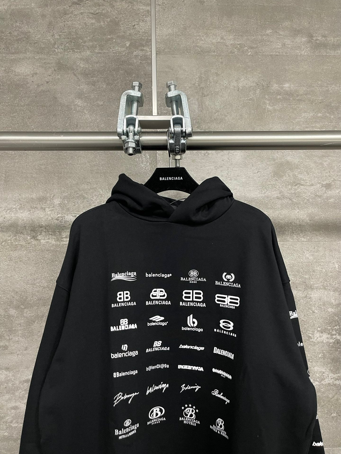 Balenciaga Archives Logos Hoodie