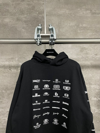 Balenciaga Archives Logos Hoodie