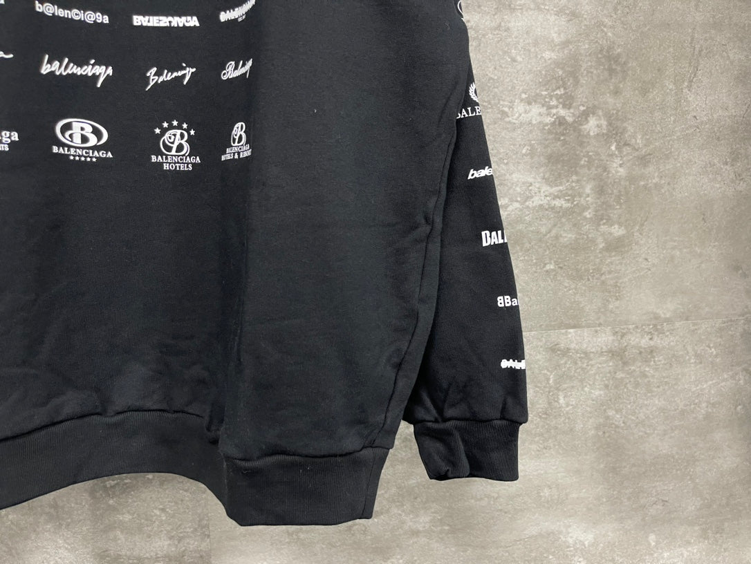 Balenciaga Archives Logos Hoodie