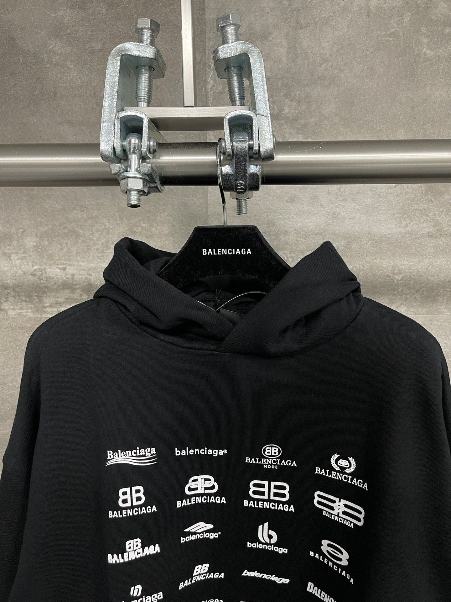 Balenciaga Archives Logos Hoodie