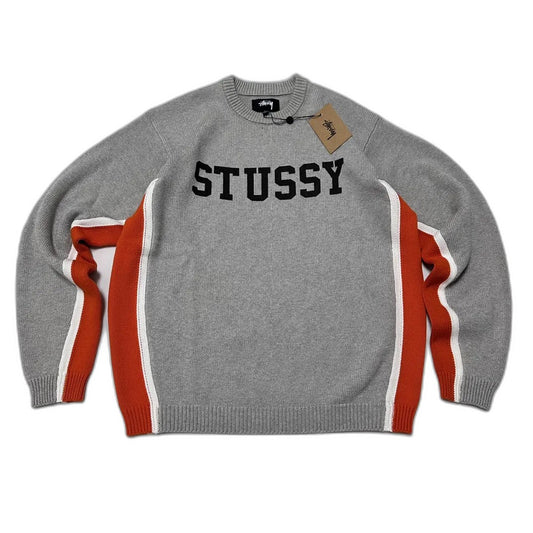 STUSSY CONTRAST STRIPE CREW  RELAXED FIT