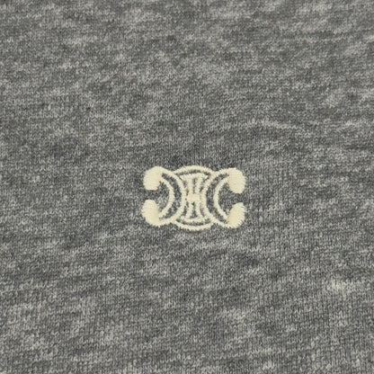 Celine Grey  Triomphe Zip Hoodie