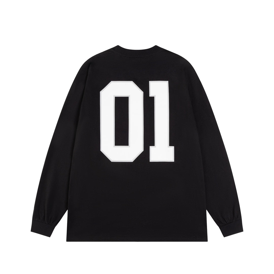 BALENCIAGA  Men's Basketball Series - Long Sleeve T-Shirt, Large Fit