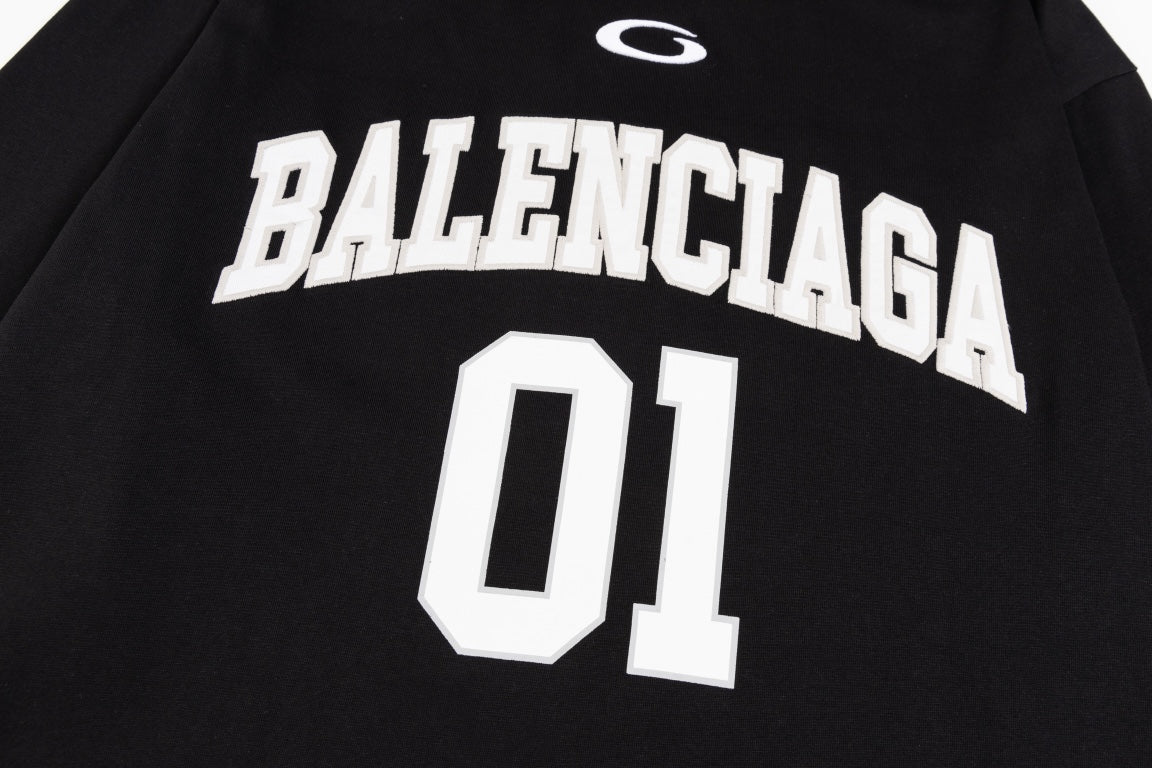 BALENCIAGA  Men's Basketball Series - Long Sleeve T-Shirt, Large Fit