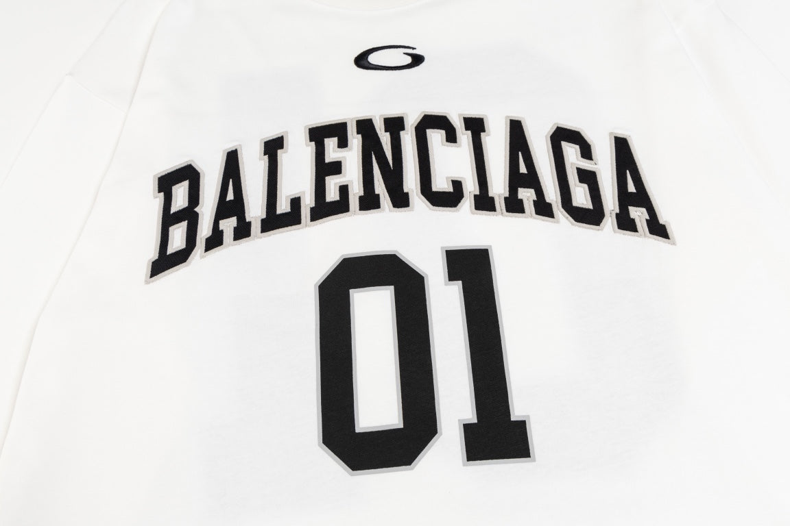 BALENCIAGA  Men's Basketball Series - Long Sleeve T-Shirt, Large Fit