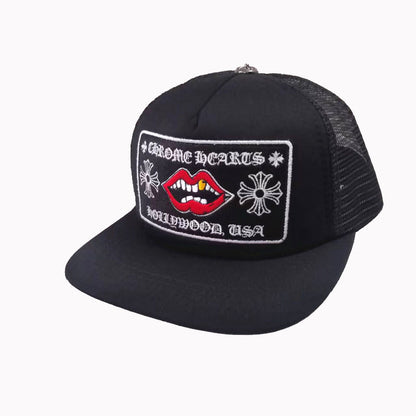 CHROME HEARTS Chomper Hollywood Trucker Hat Cap Metal material (non-silver)
