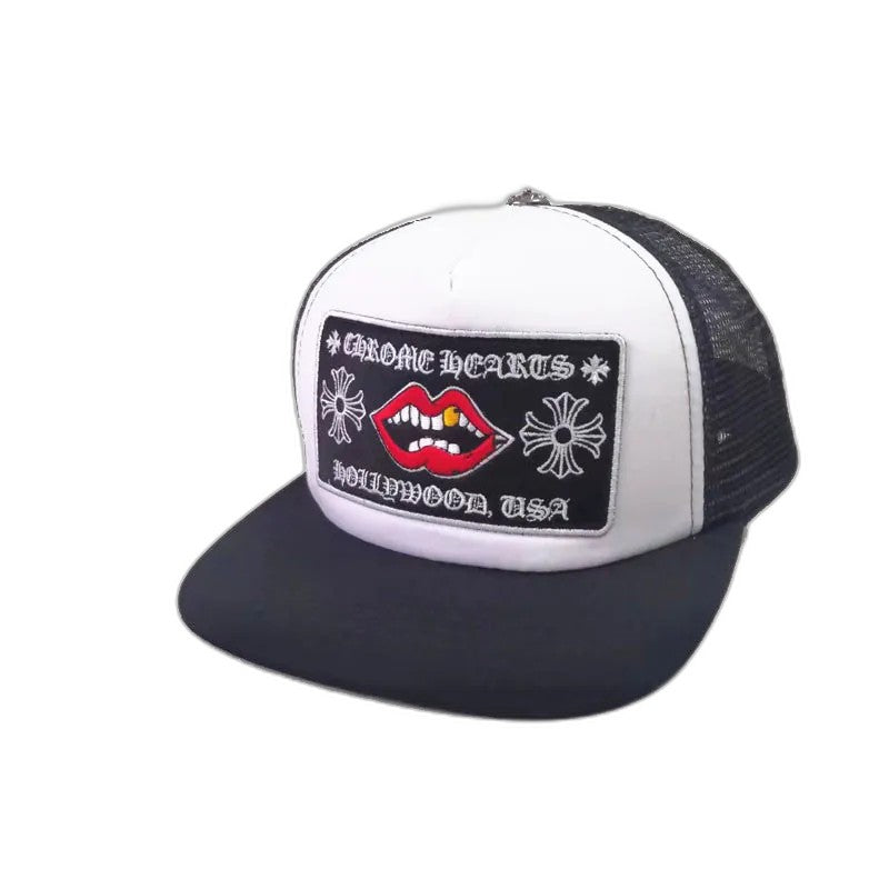 CHROME HEARTS Chomper Hollywood Trucker Hat Cap Metal material (non-silver)