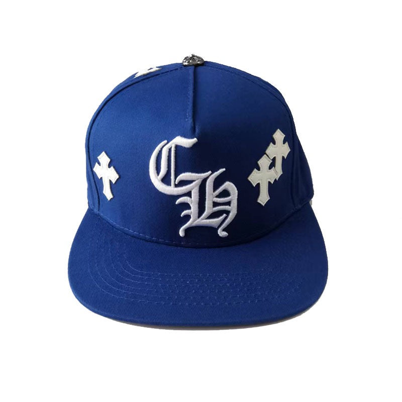 CHROME HEARTS Crosspatch Baseball Cap Blue Metal material (non-silver)