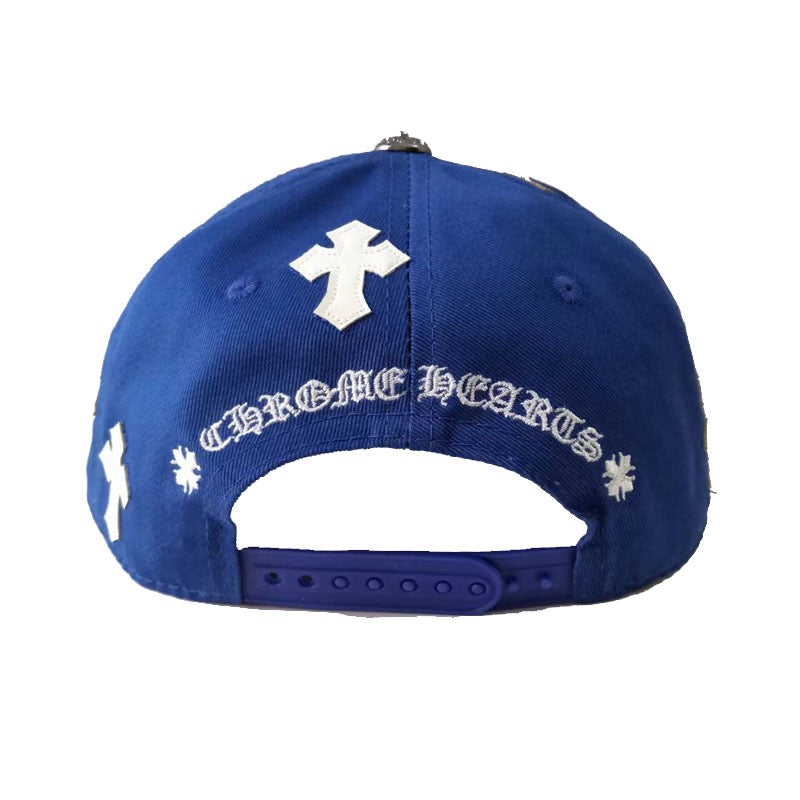 CHROME HEARTS Crosspatch Baseball Cap Blue Metal material (non-silver)