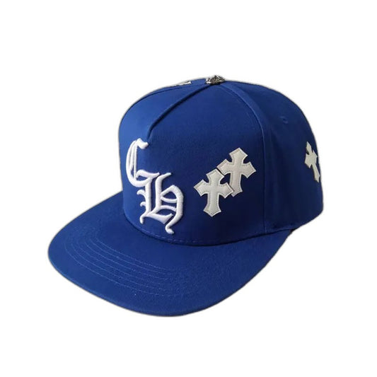 CHROME HEARTS Crosspatch Baseball Cap Blue Metal material (non-silver)