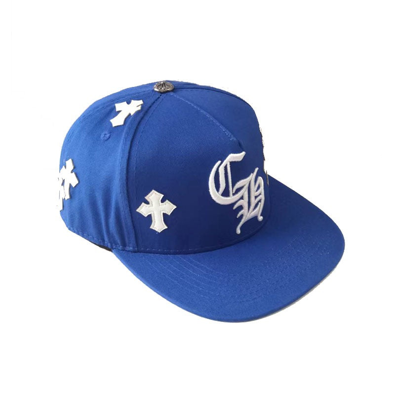 CHROME HEARTS Crosspatch Baseball Cap Blue Metal material (non-silver)