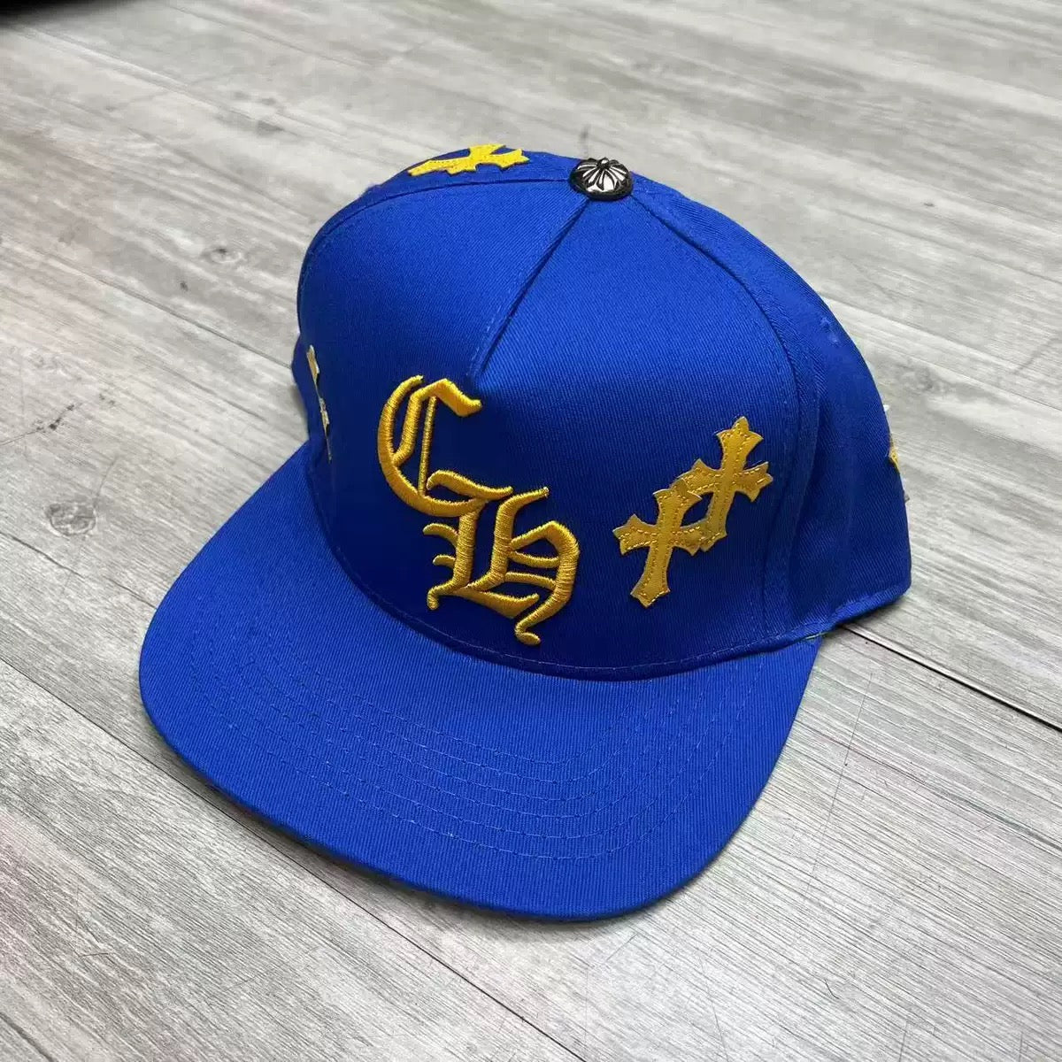 CHROME HEARTS Crosspatch Baseball Cap Blue Metal material (non-silver)