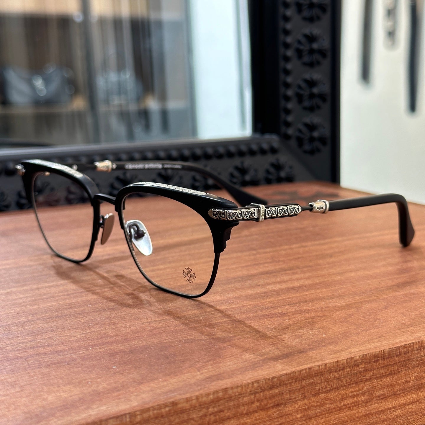 Chrome Hearts brand VERTICAL SMILE II/Side Eternity Vine eyeglasses