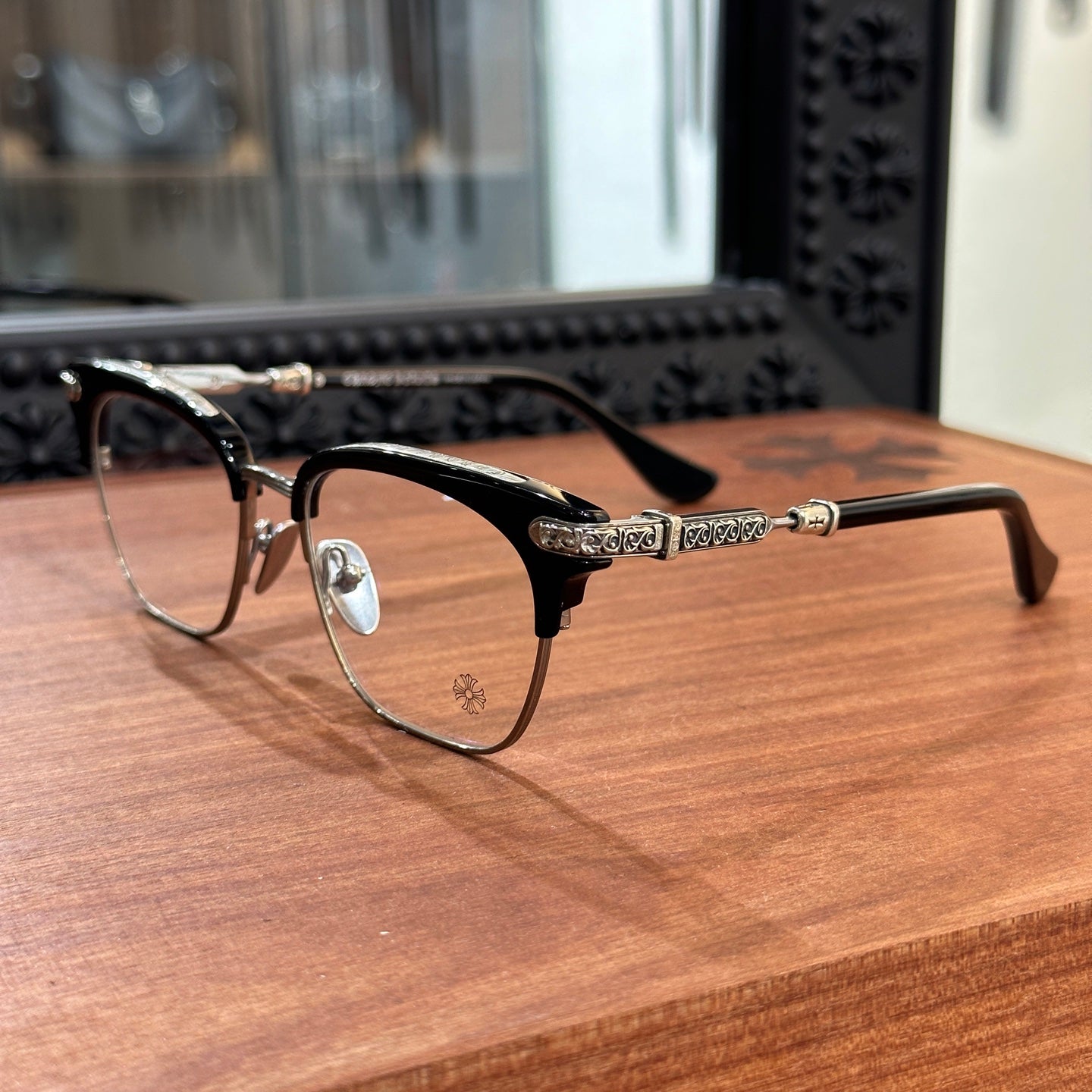 Chrome Hearts brand VERTICAL SMILE II/Side Eternity Vine eyeglasses