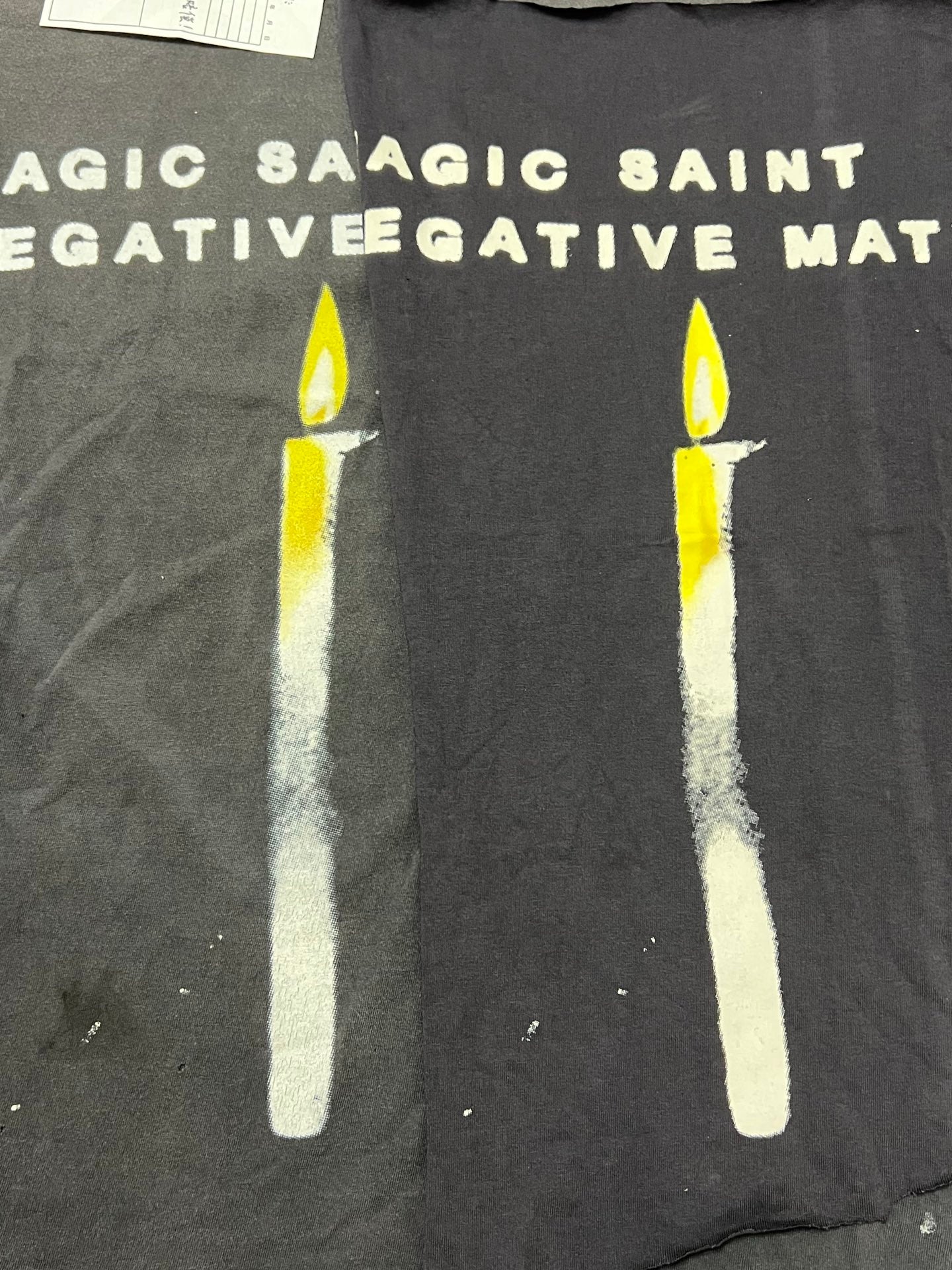 SAINT Mxxxxxx TEE/CANDLE / BLACK