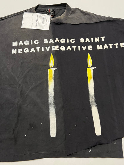 SAINT Mxxxxxx TEE/CANDLE / BLACK