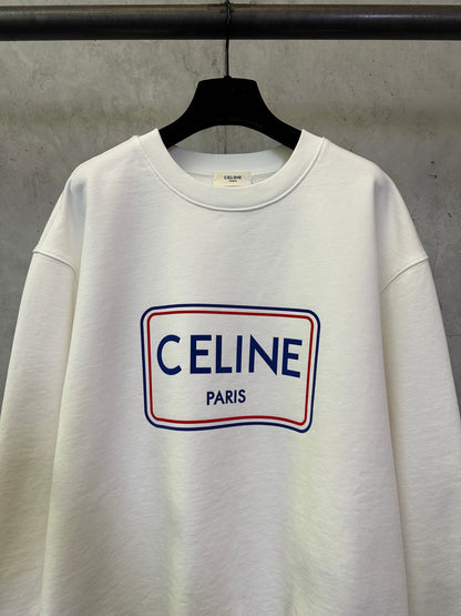 CELINE Loose sweatshirt in cotton fleece