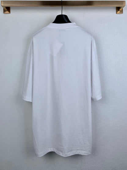 Balenciaga Black Boxy Tee with Logo Print and Balenciaga