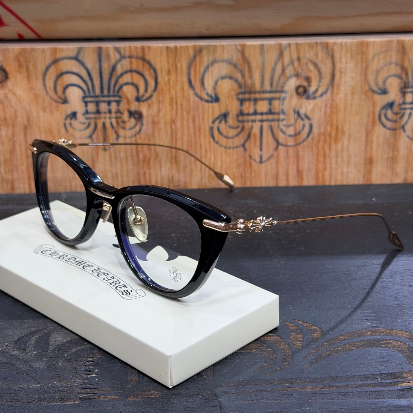 Chrome Hearts Cross Plus Square Glasses (Unisex)