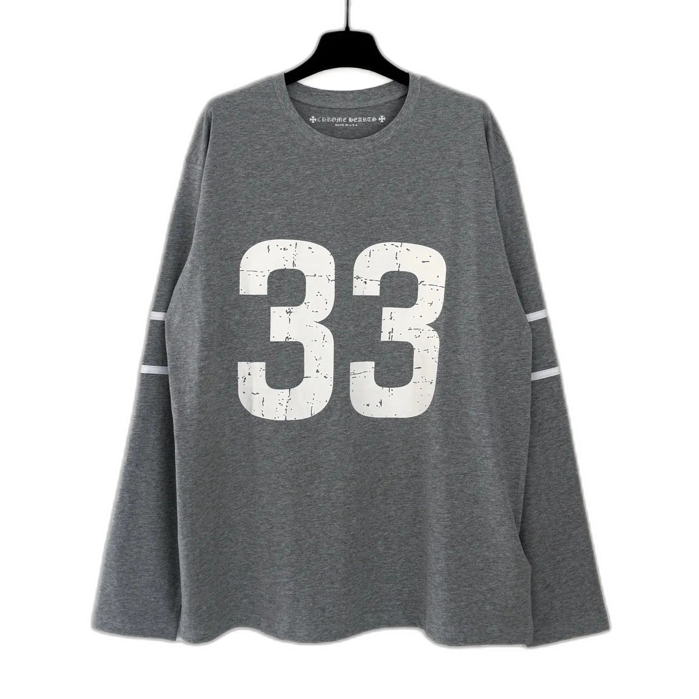 CHROME HEARTS horseshoe logo long-sleeved rugby style