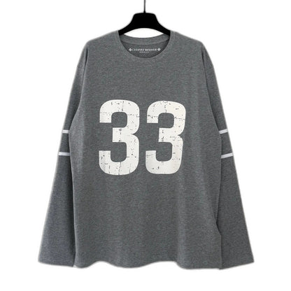CHROME HEARTS horseshoe logo long-sleeved rugby style