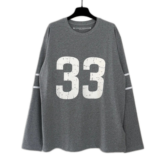 CHROME HEARTS horseshoe logo long-sleeved rugby style