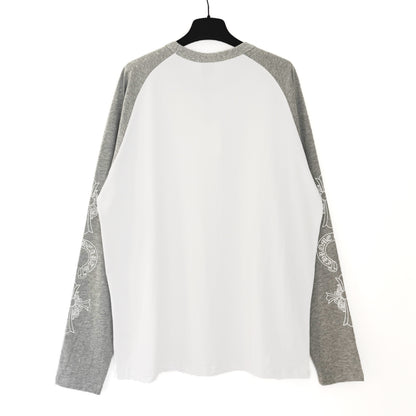 Chrome Hearts Baseball Colorblock Pattern T-Shirt