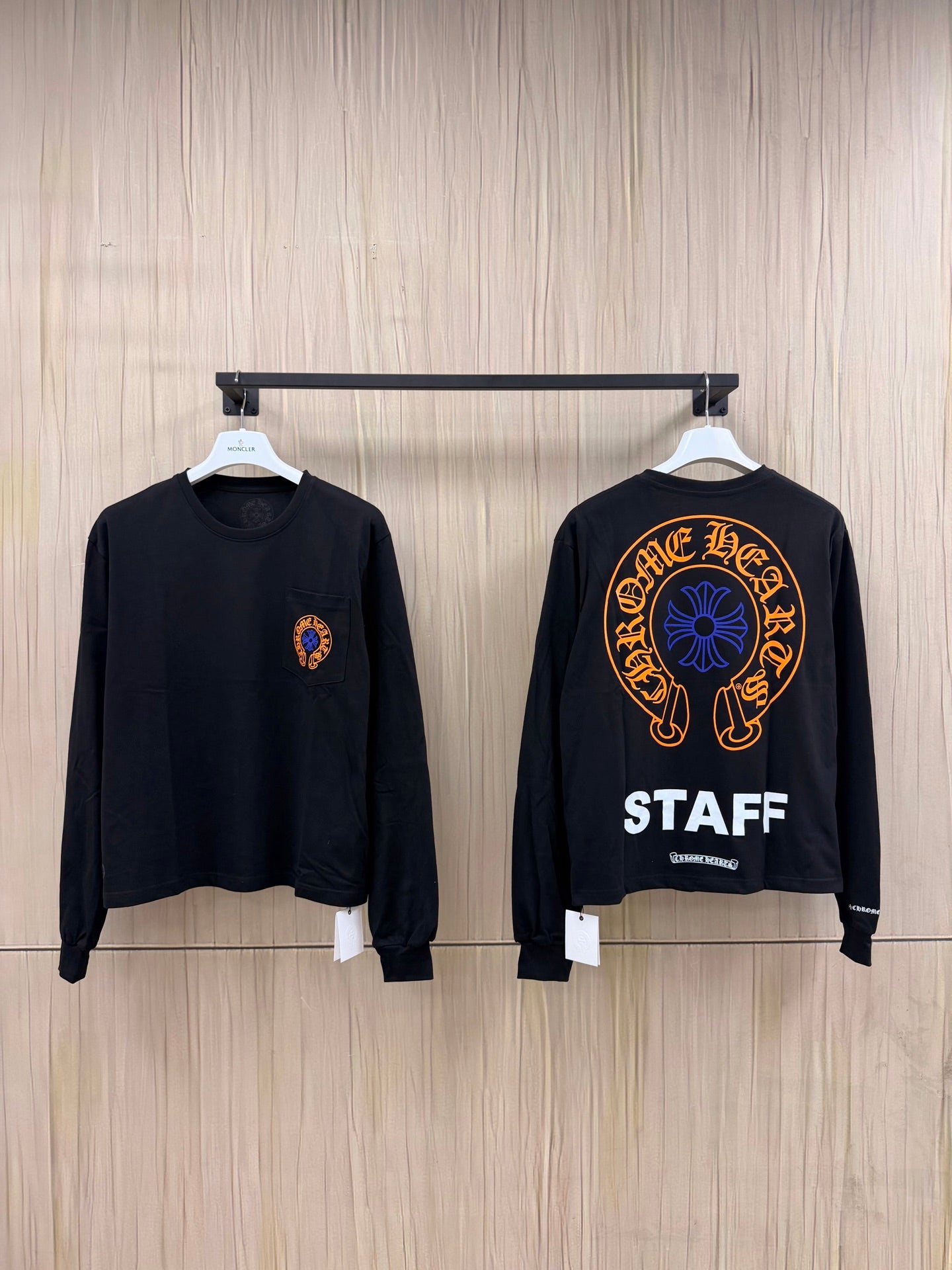 Chrome Hearts Horseshoe Staff L/S T-Shirt Black/Green/Pink