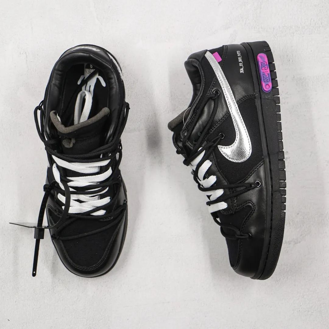 Off-White × Nike Dunk Low 1 OF 50 "Black 50"