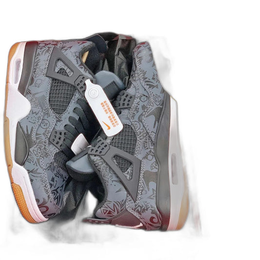NIKE AIR JORDAN 4 RETRO LASER BLACK GUM (GS)