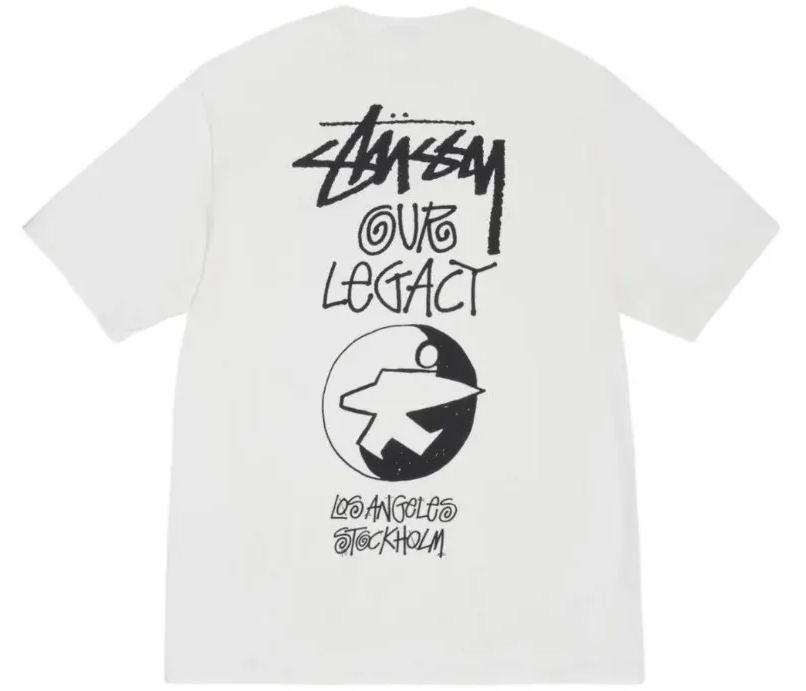 Stussy x Our Legacy Ol Surfman Pigment Dyed Tee“white"