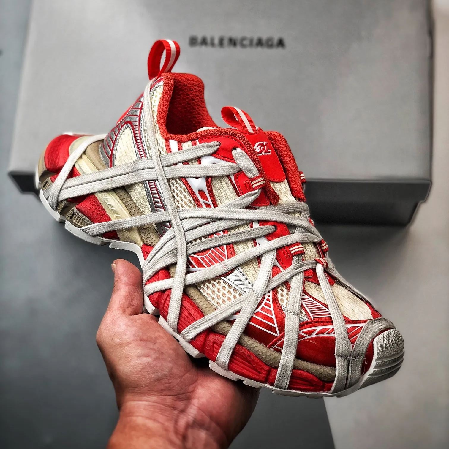 BALENCIAGA 24SS 3XL Extreme Lace Sneakers *ORANGE Series