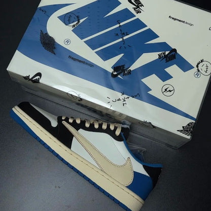 【LJR】Travis Scott × Fragment × Nike Air Jordan 1 Low OG SP "Military Blue"LJR