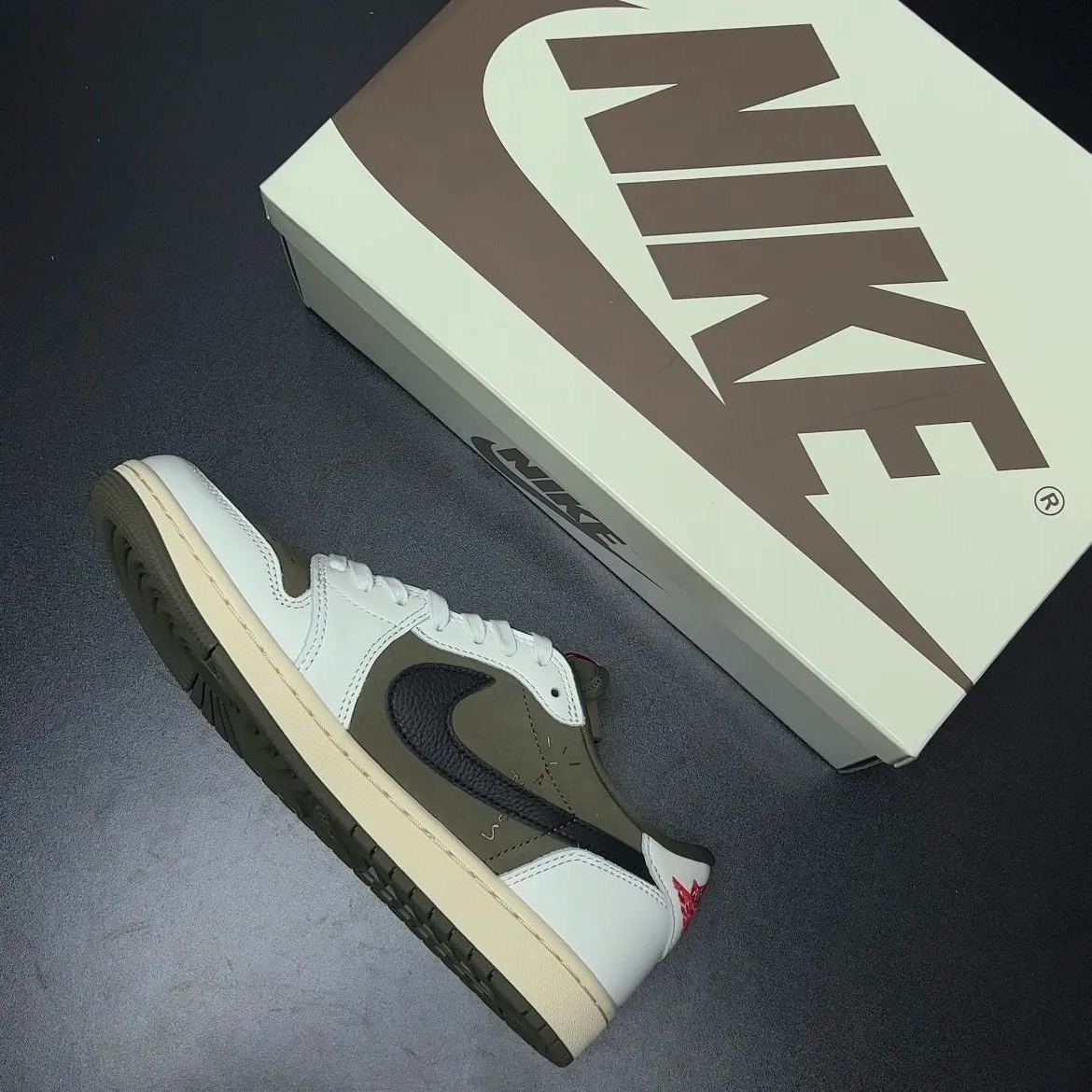 【LJR】Travis Scott × Nike Air Jordan 1 Low OG SP "Olive"LJR
