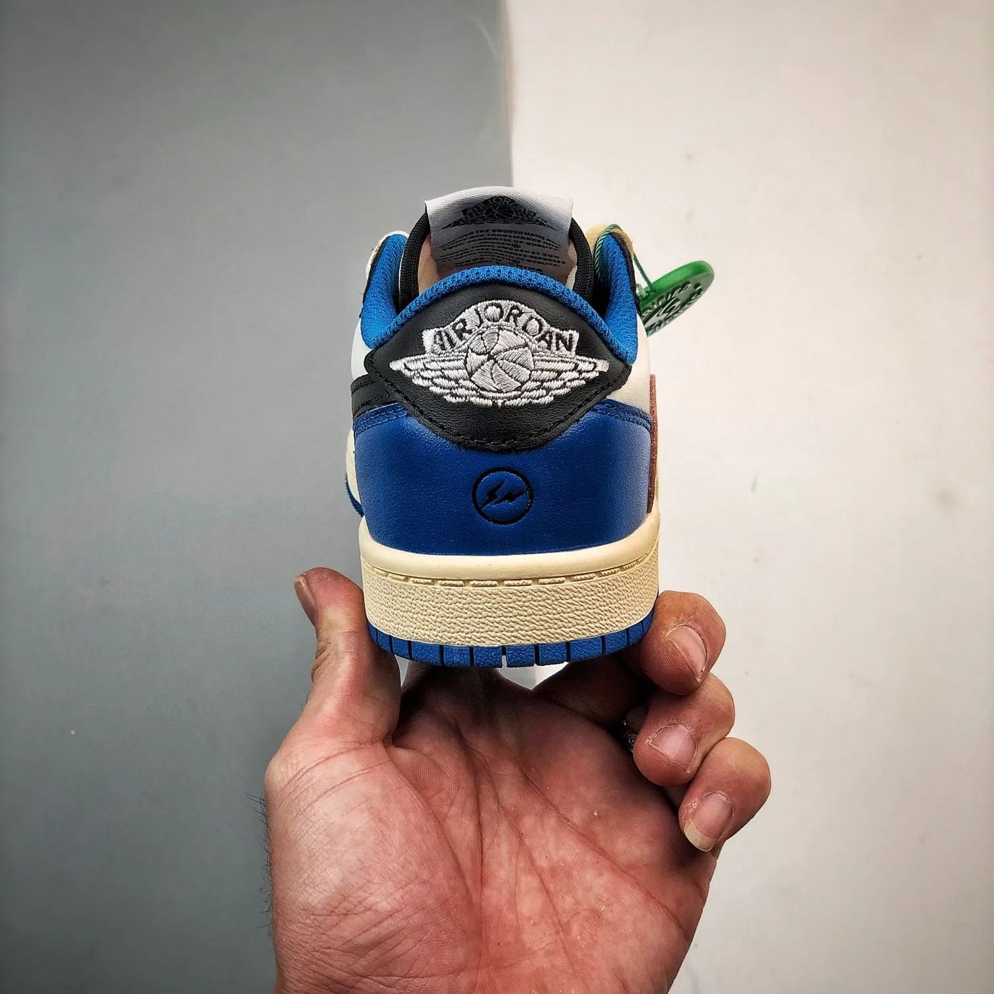 Travis Scott × Fragment × Nike Air Jordan 1 Low OG SP "Military Blue" (Kids)