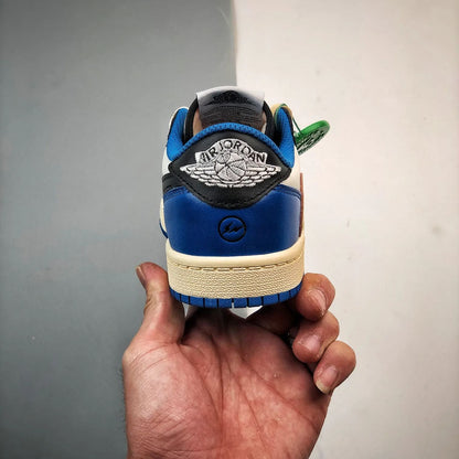 Travis Scott × Fragment × Nike Air Jordan 1 Low OG SP "Military Blue" (Kids)