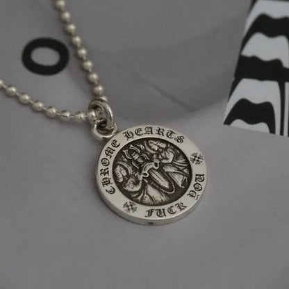 CHROME HEARTS DISC NECKLACE