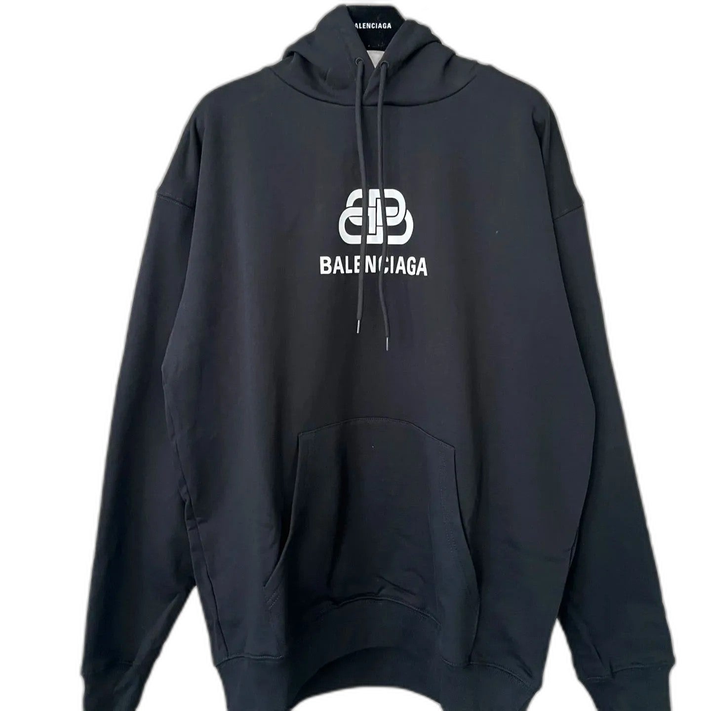 Balenciaga Loose hooded Long Sleeves Hoodie Black