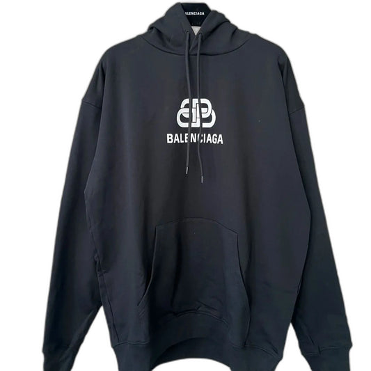 Balenciaga Loose hooded Long Sleeves Hoodie Black