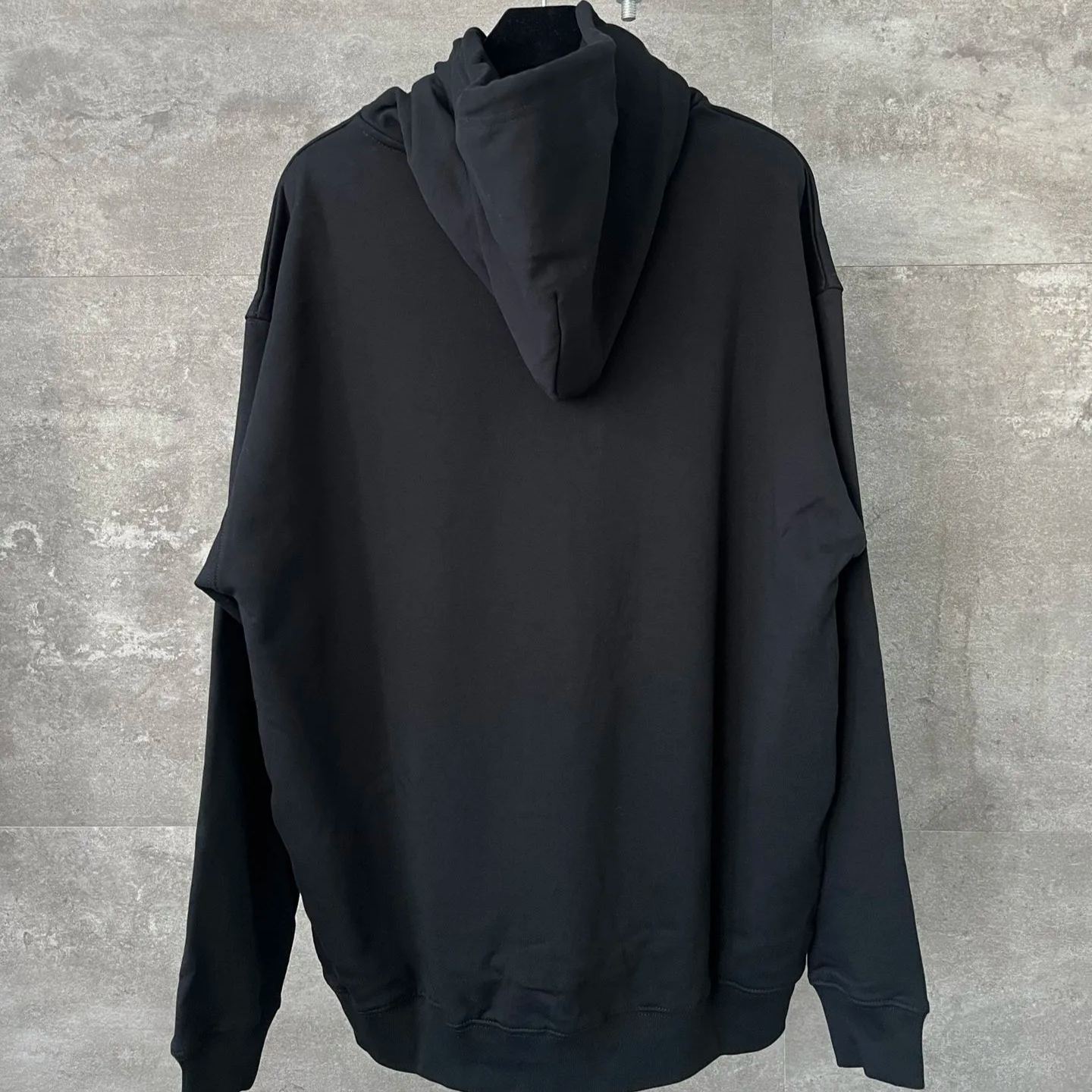 Balenciaga Loose hooded Long Sleeves Hoodie Black