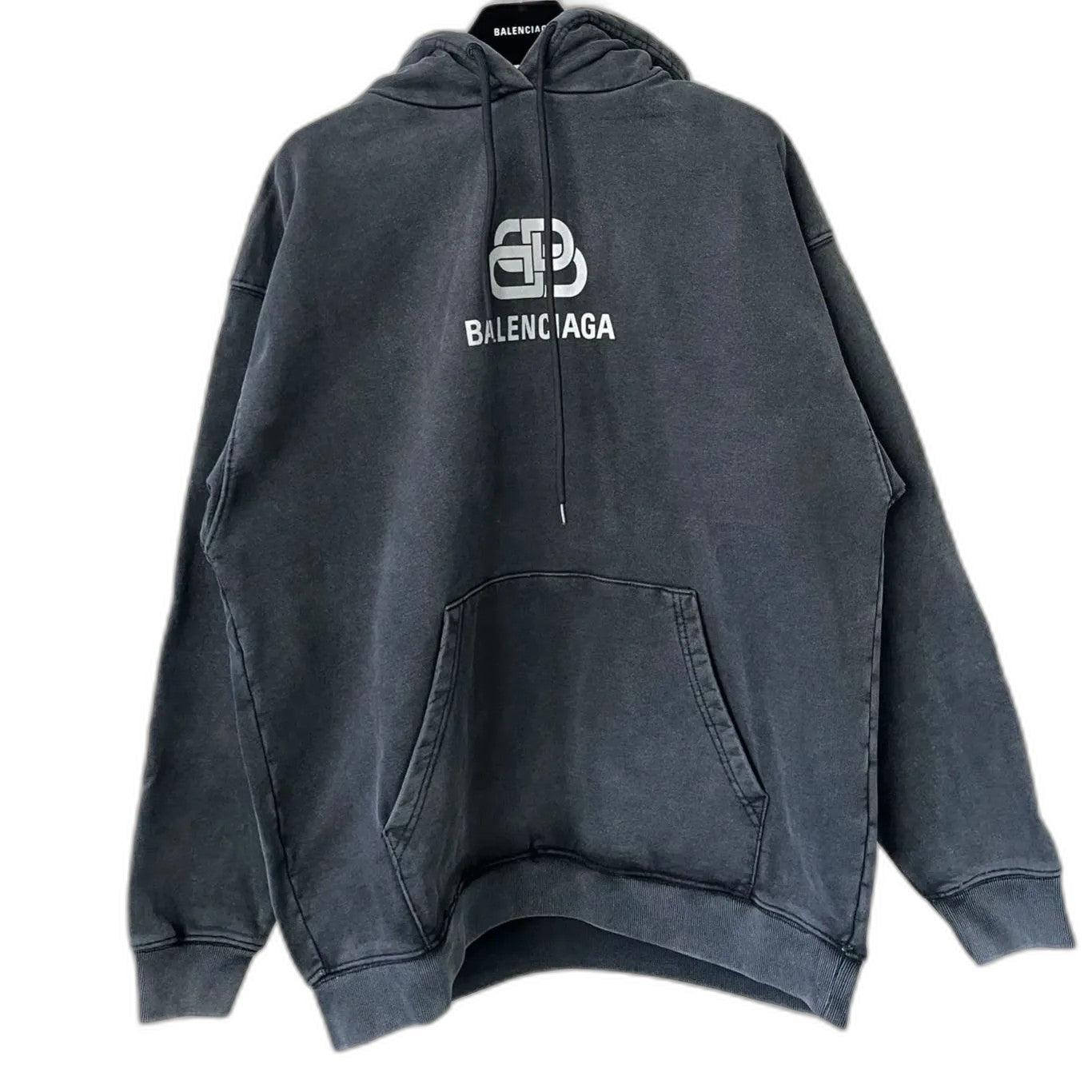 Balenciaga Logo Drawstring Hoodie