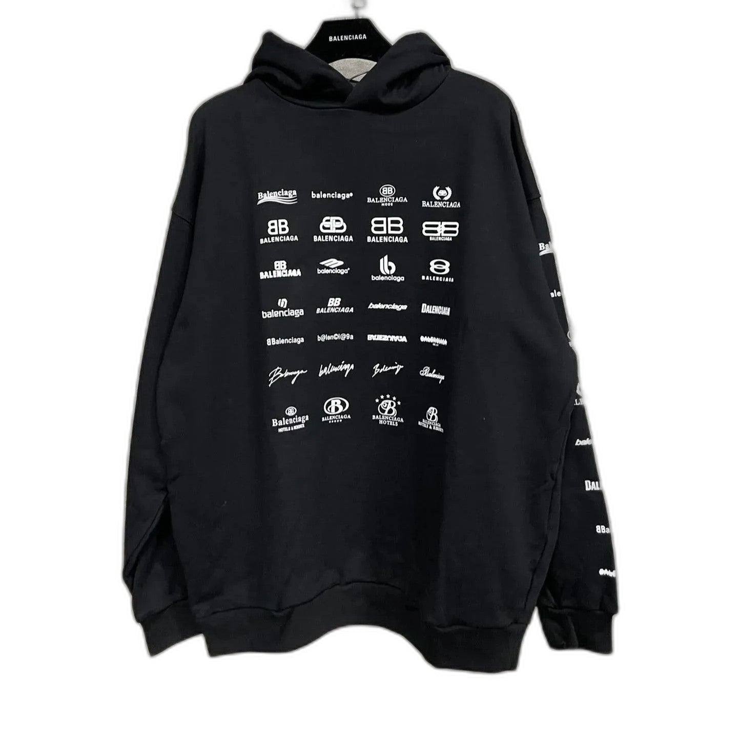 Balenciaga Archives Logos Hoodie
