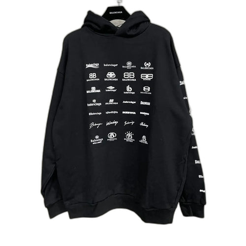 Balenciaga Archives Logos Hoodie